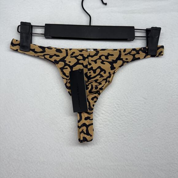 Todd Sanfield Micro Thong Men's XS Tan Black Dopamine Leopard Animal NEW - Picture 1 of 6